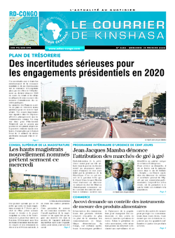 Les Dépêches de Brazzaville : Édition brazzaville du 19 février 2020
