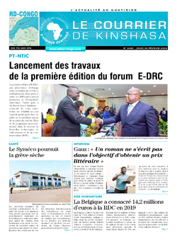 Les Dépêches de Brazzaville : Édition le courrier de kinshasa du 20 février 2020