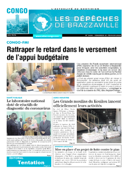 Les Dépêches de Brazzaville : Édition brazzaville du 21 février 2020