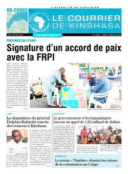 Les Dépêches de Brazzaville : Édition le courrier de kinshasa du 01 mars 2020