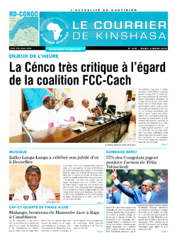 Les Dépêches de Brazzaville : Édition le courrier de kinshasa du 03 mars 2020