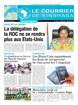 Les Dépêches de Brazzaville : Édition le courrier de kinshasa du 06 mars 2020