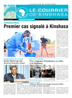 Les Dépêches de Brazzaville : Édition le courrier de kinshasa du 11 mars 2020