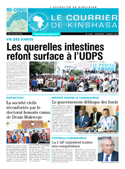 Les Dépêches de Brazzaville : Édition le courrier de kinshasa du 13 mars 2020