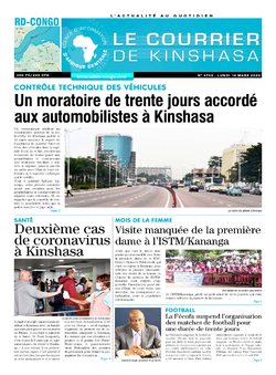 Les Dépêches de Brazzaville : Édition le courrier de kinshasa du 16 mars 2020