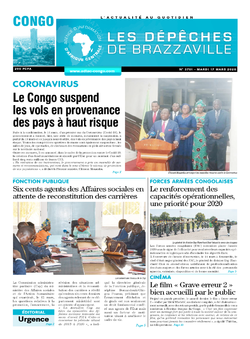 Les Dépêches de Brazzaville : Édition brazzaville du 17 mars 2020