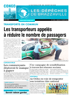 Les Dépêches de Brazzaville : Édition brazzaville du 24 mars 2020