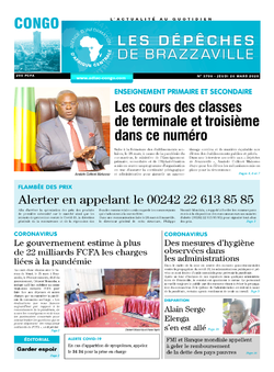 Les Dépêches de Brazzaville : Édition brazzaville du 26 mars 2020