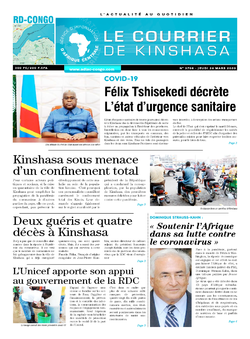 Les Dépêches de Brazzaville : Édition le courrier de kinshasa du 26 mars 2020
