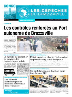 Les Dépêches de Brazzaville : Édition brazzaville du 27 mars 2020