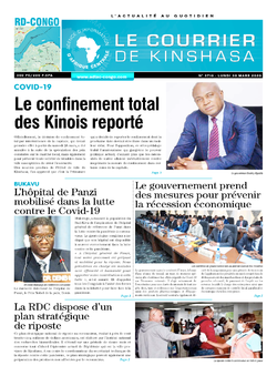 Les Dépêches de Brazzaville : Édition brazzaville du 30 mars 2020