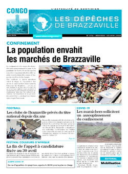 Les Dépêches de Brazzaville : Édition brazzaville du 01 avril 2020