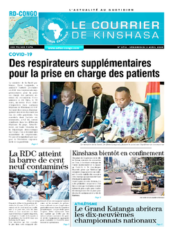 Les Dépêches de Brazzaville : Édition le courrier de kinshasa du 03 avril 2020