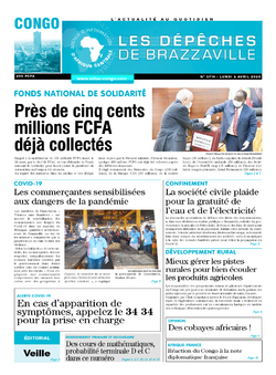 Les Dépêches de Brazzaville : Édition brazzaville du 06 avril 2020