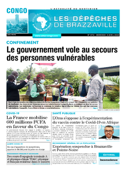 Les Dépêches de Brazzaville : Édition brazzaville du 08 avril 2020