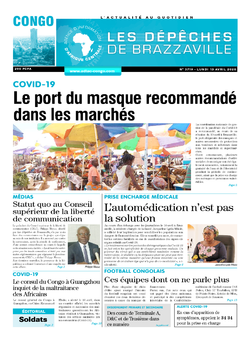 Les Dépêches de Brazzaville : Édition brazzaville du 13 avril 2020