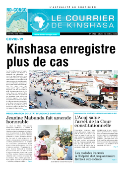 Les Dépêches de Brazzaville : Édition le courrier de kinshasa du 16 avril 2020