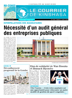 Les Dépêches de Brazzaville : Édition le courrier de kinshasa du 21 avril 2020