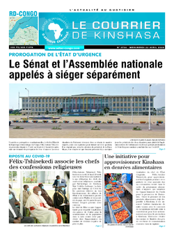 Les Dépêches de Brazzaville : Édition le courrier de kinshasa du 22 avril 2020