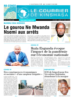 Les Dépêches de Brazzaville : Édition le courrier de kinshasa du 27 avril 2020