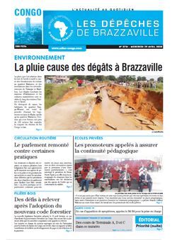 Les Dépêches de Brazzaville : Édition brazzaville du 29 avril 2020