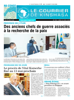 Les Dépêches de Brazzaville : Édition le courrier de kinshasa du 30 avril 2020