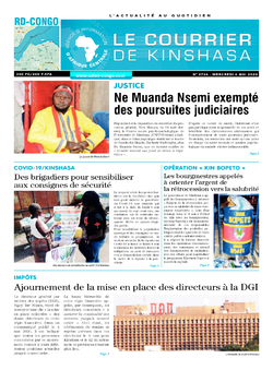 Les Dépêches de Brazzaville : Édition le courrier de kinshasa du 06 mai 2020