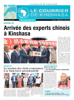 Les Dépêches de Brazzaville : Édition le courrier de kinshasa du 13 mai 2020