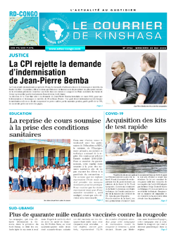 Les Dépêches de Brazzaville : Édition le courrier de kinshasa du 20 mai 2020