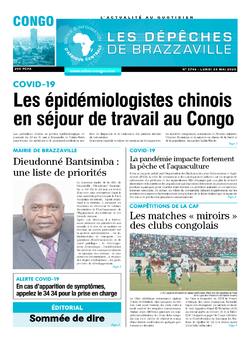 Les Dépêches de Brazzaville : Édition brazzaville du 25 mai 2020