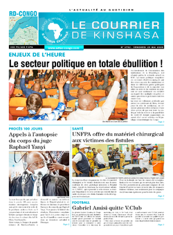 Les Dépêches de Brazzaville : Édition le courrier de kinshasa du 29 mai 2020