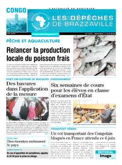 Les Dépêches de Brazzaville : Édition brazzaville du 03 juin 2020