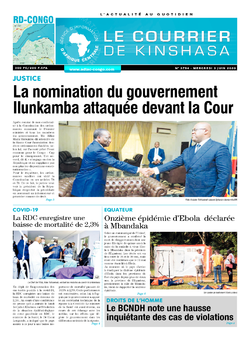 Les Dépêches de Brazzaville : Édition le courrier de kinshasa du 03 juin 2020