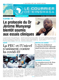 Les Dépêches de Brazzaville : Édition le courrier de kinshasa du 05 juin 2020