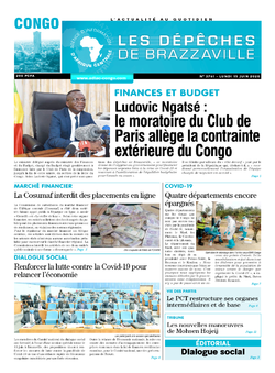 Les Dépêches de Brazzaville : Édition brazzaville du 15 juin 2020