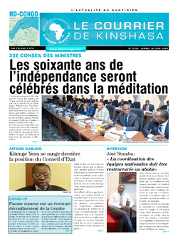 Les Dépêches de Brazzaville : Édition le courrier de kinshasa du 16 juin 2020