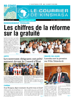 Les Dépêches de Brazzaville : Édition le courrier de kinshasa du 24 juin 2020