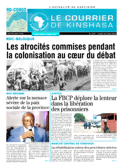 Les Dépêches de Brazzaville : Édition le courrier de kinshasa du 29 juin 2020