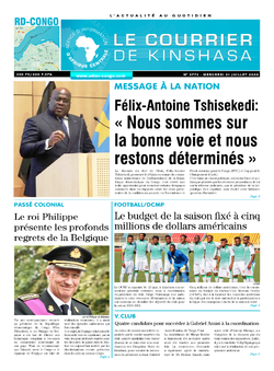 Les Dépêches de Brazzaville : Édition le courrier de kinshasa du 01 juillet 2020