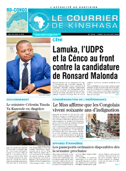 Les Dépêches de Brazzaville : Édition le courrier de kinshasa du 06 juillet 2020