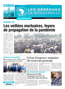 Les Dépêches de Brazzaville : Édition brazzaville du 08 juillet 2020