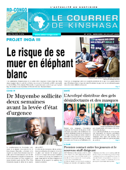 Les Dépêches de Brazzaville : Édition le courrier de kinshasa du 08 juillet 2020