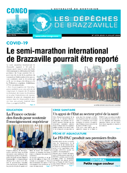 Les Dépêches de Brazzaville : Édition brazzaville du 09 juillet 2020