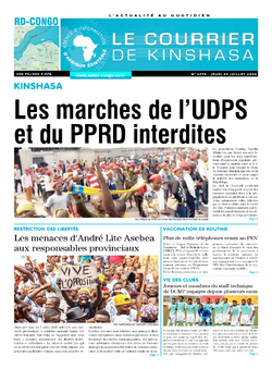 Les Dépêches de Brazzaville : Édition le courrier de kinshasa du 09 juillet 2020