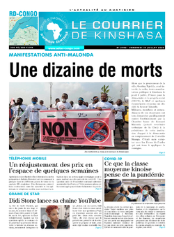 Les Dépêches de Brazzaville : Édition le courrier de kinshasa du 10 juillet 2020