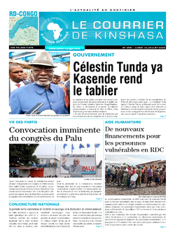 Les Dépêches de Brazzaville : Édition le courrier de kinshasa du 13 juillet 2020