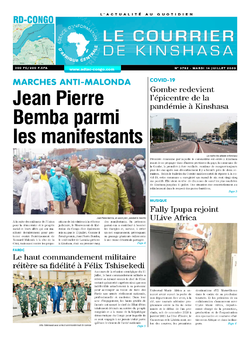 Les Dépêches de Brazzaville : Édition le courrier de kinshasa du 14 juillet 2020