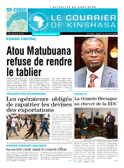 Les Dépêches de Brazzaville : Édition le courrier de kinshasa du 16 juillet 2020