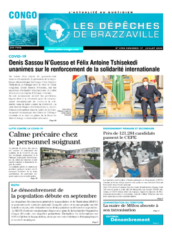 Les Dépêches de Brazzaville : Édition brazzaville du 17 juillet 2020