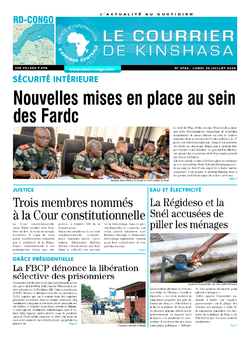 Les Dépêches de Brazzaville : Édition le courrier de kinshasa du 20 juillet 2020